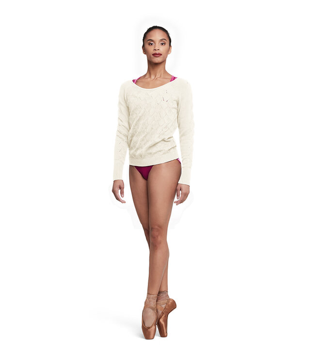 Bloch Z5249 Adult V Neck Eyelet Sweater
