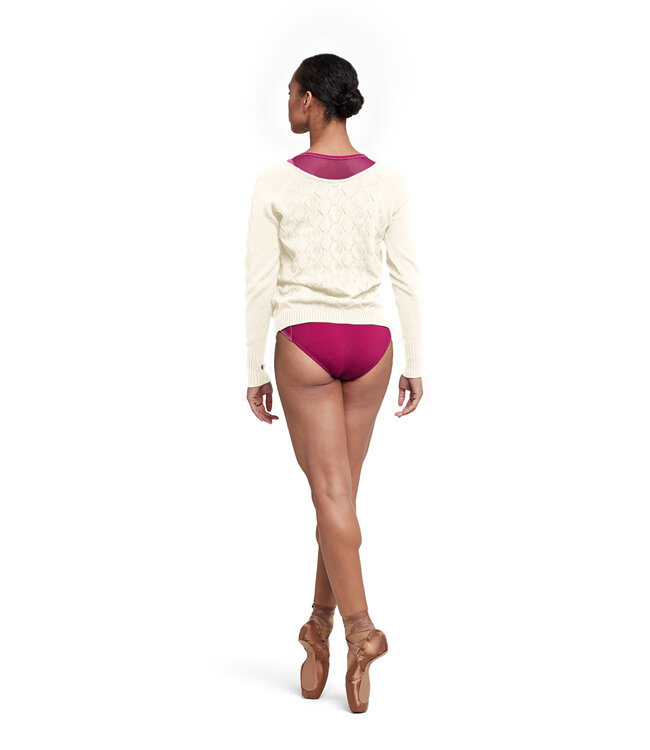 Bloch Z5249 Adult V Neck Eyelet Sweater