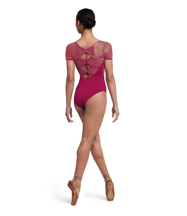 Velvet Short Sleeved Leotard / Bodysuit
