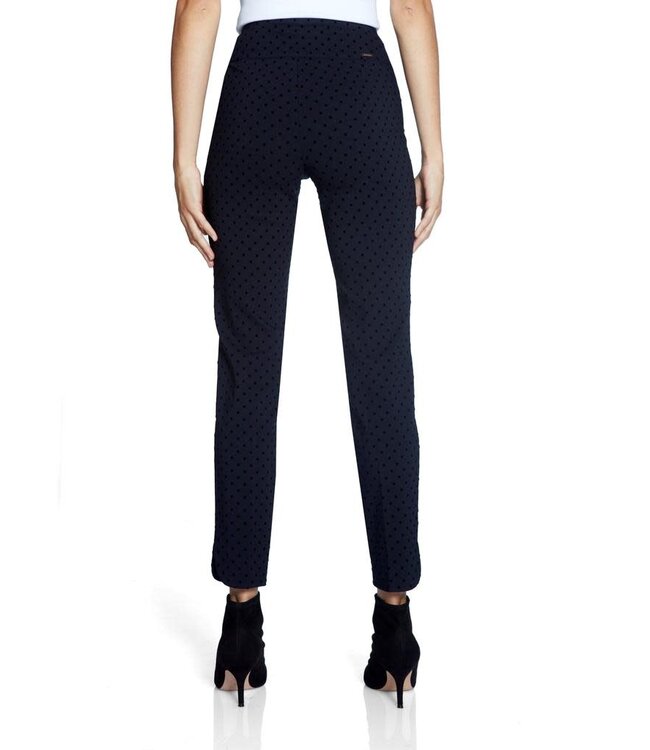 Up Pants 67026 Navy Flocked Dot -Petal Split- 50% OFF ON SALE