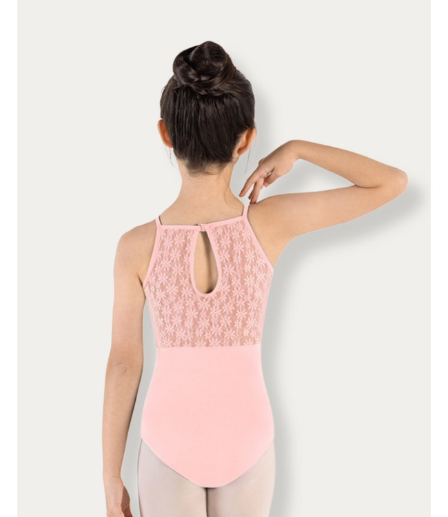 Mirella M493C Daisy Lace Halter Leotard / Bodysuit