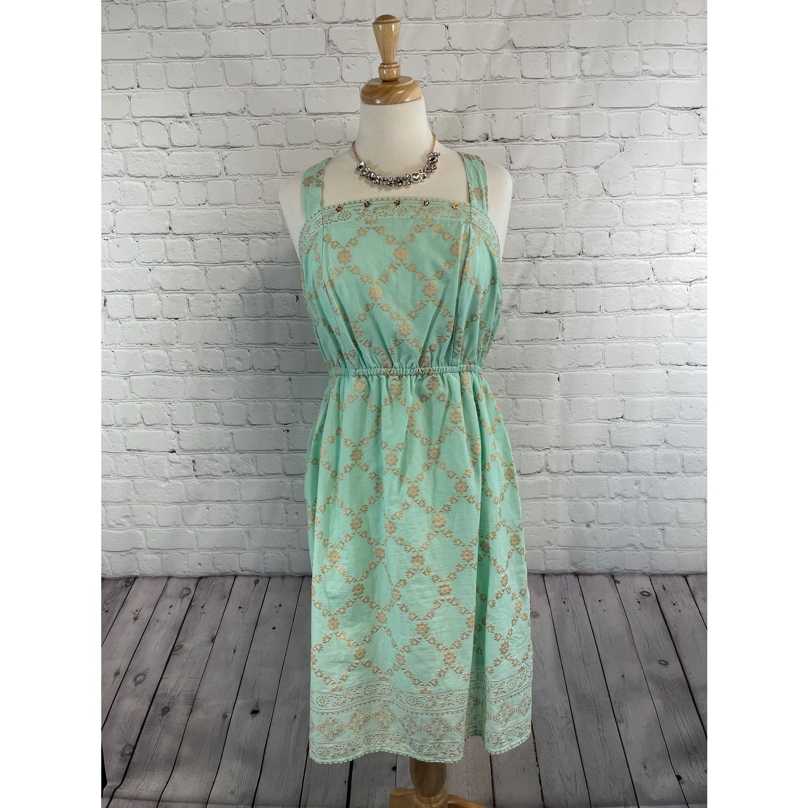 Unlabeled Unlabeled, Mint, Gold, Dress, Large