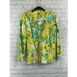 Ruby Rd. Ruby Rd, Yellow , Turquoise, Floral, Jacket, Size 8