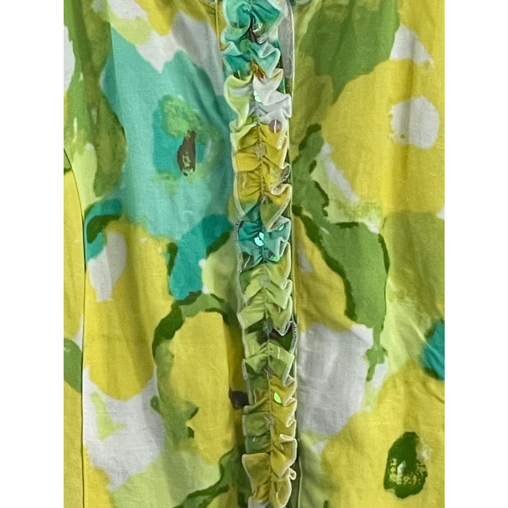 Ruby Rd. Ruby Rd, Yellow , Turquoise, Floral, Jacket, Size 8