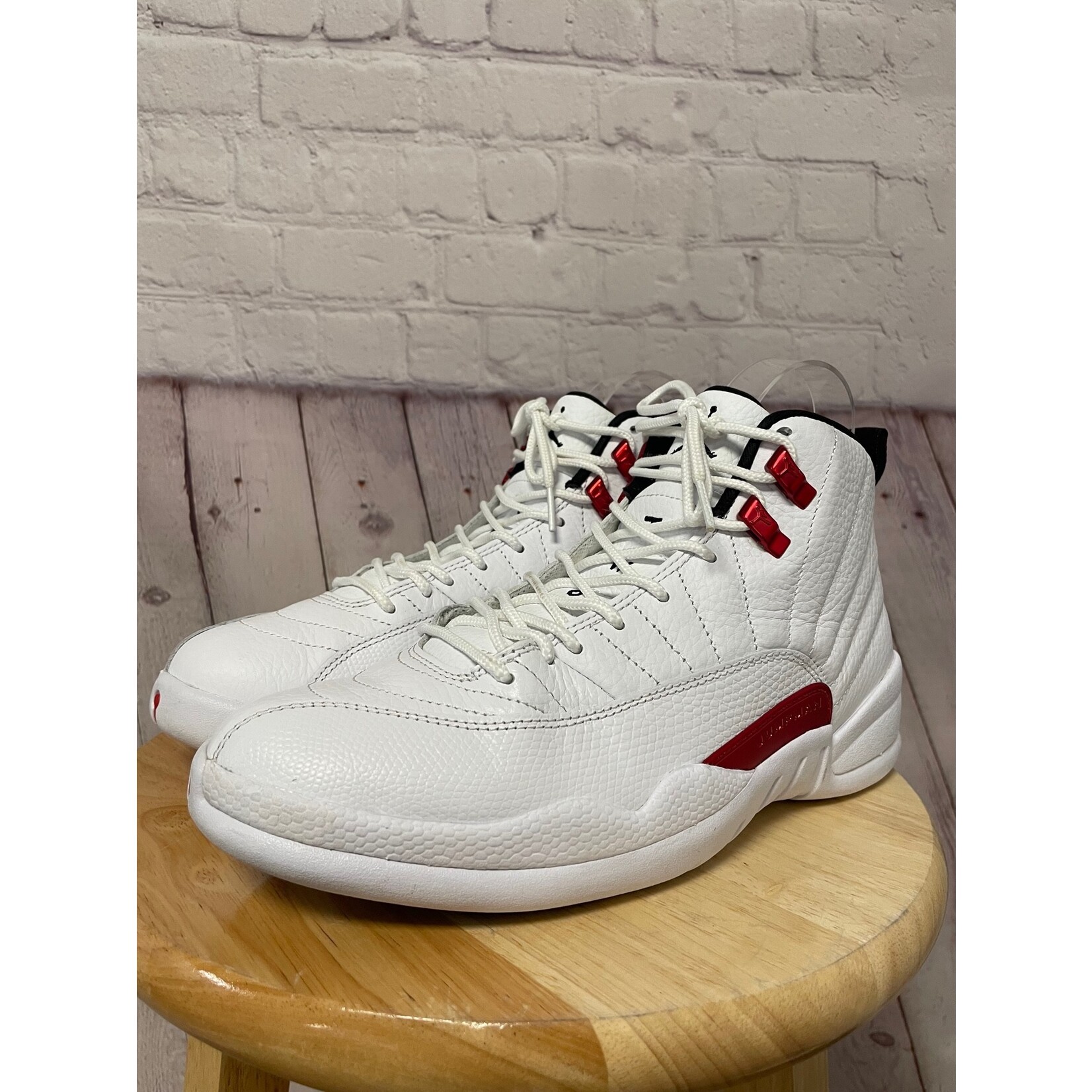 nike Air Jordan 12 Retro "Twist", White, Red, Black, Sneaker, 9.5