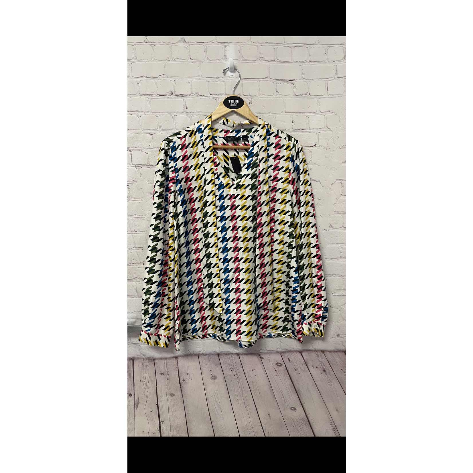 Carlisle Collection Carlisle Collection, Rainbow, Houndstooth, LS, 12