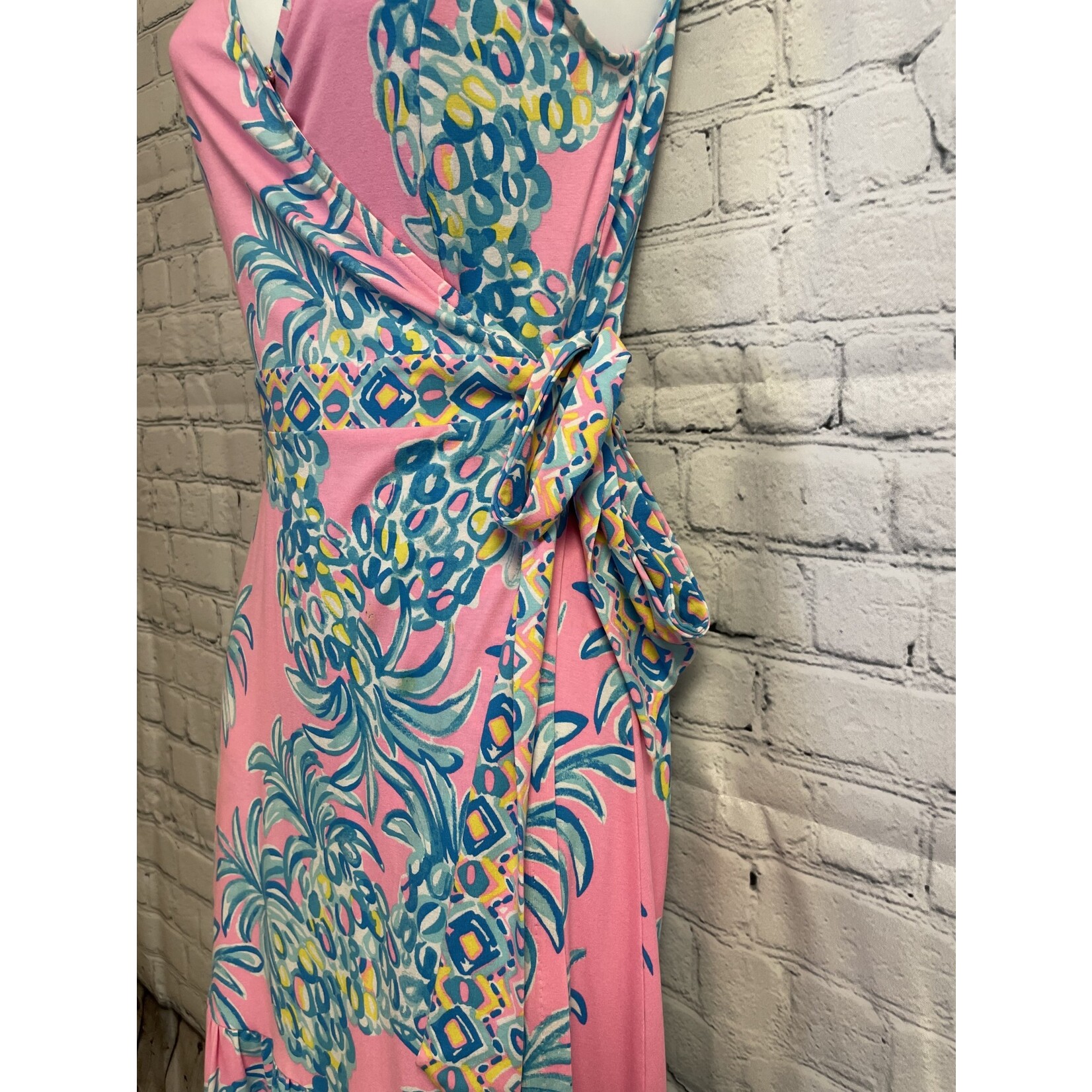 Lilly Pulitzer Lilly Pulitzer, Pelican Pink, Misha Wrap Dress, XS, MSRP $