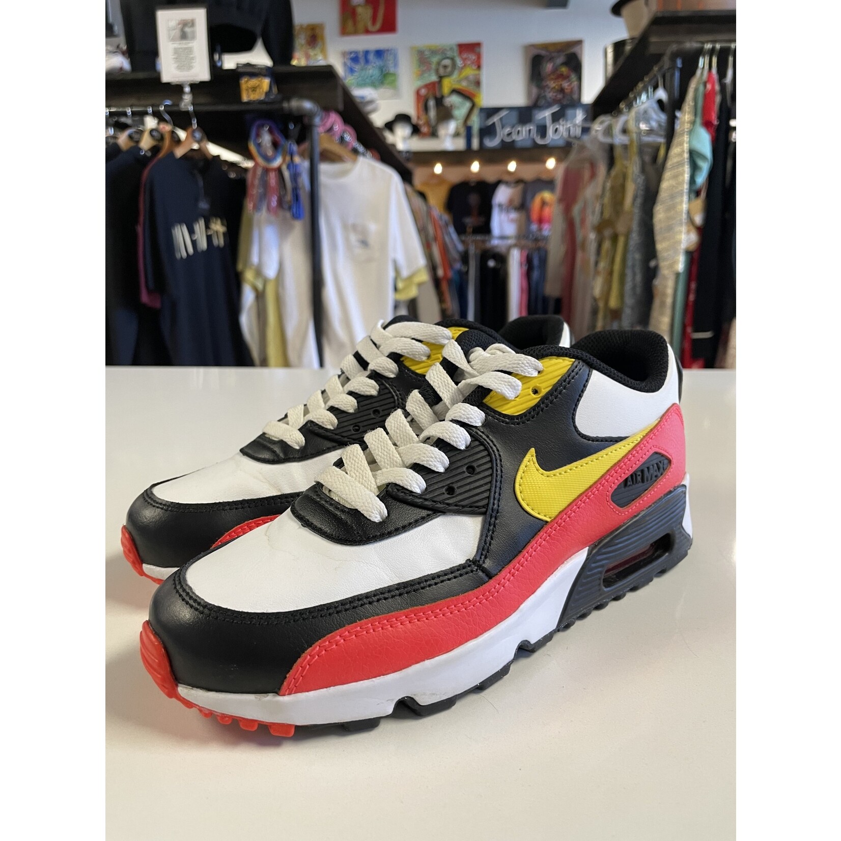 Nike, Air Max 90, Yellow, Black, Crimson, 5 Youth