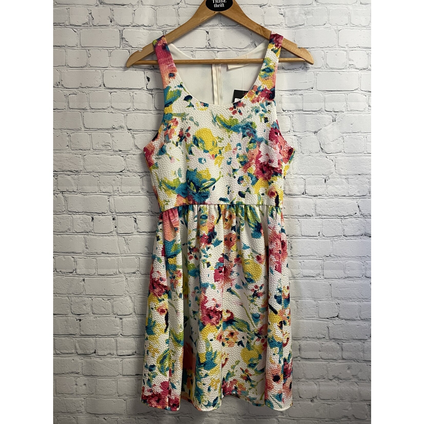 Everly, White, Floral, Dress, Medium