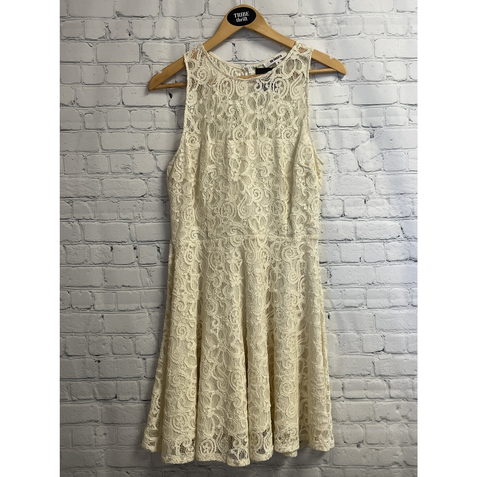 BB Dakota, Cream, Lace, Dress, 8