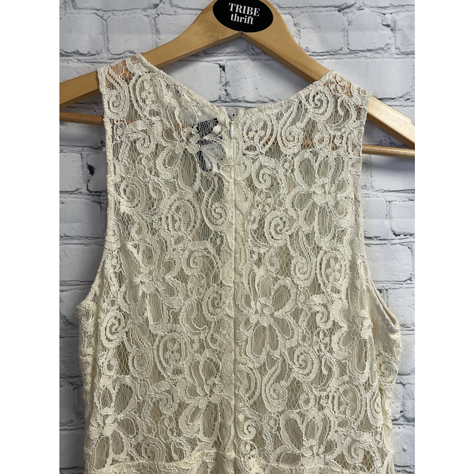 BB Dakota, Cream, Lace, Dress, 8