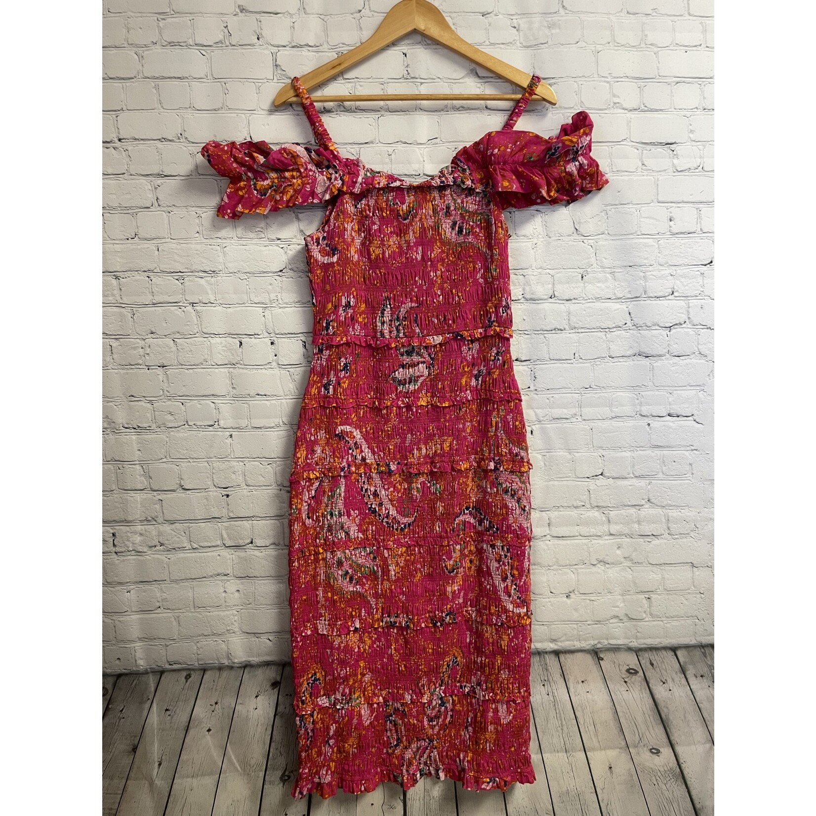 Cleobella, Pink, Orange, Maxi, Dress, NWT, MSRP $210, M