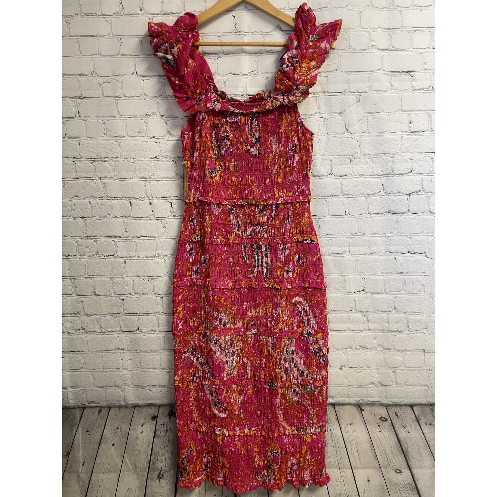 Cleobella, Pink, Orange, Maxi, Dress, NWT, MSRP $210, M