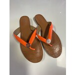 Coach, Brown, Orange, Flops, 10