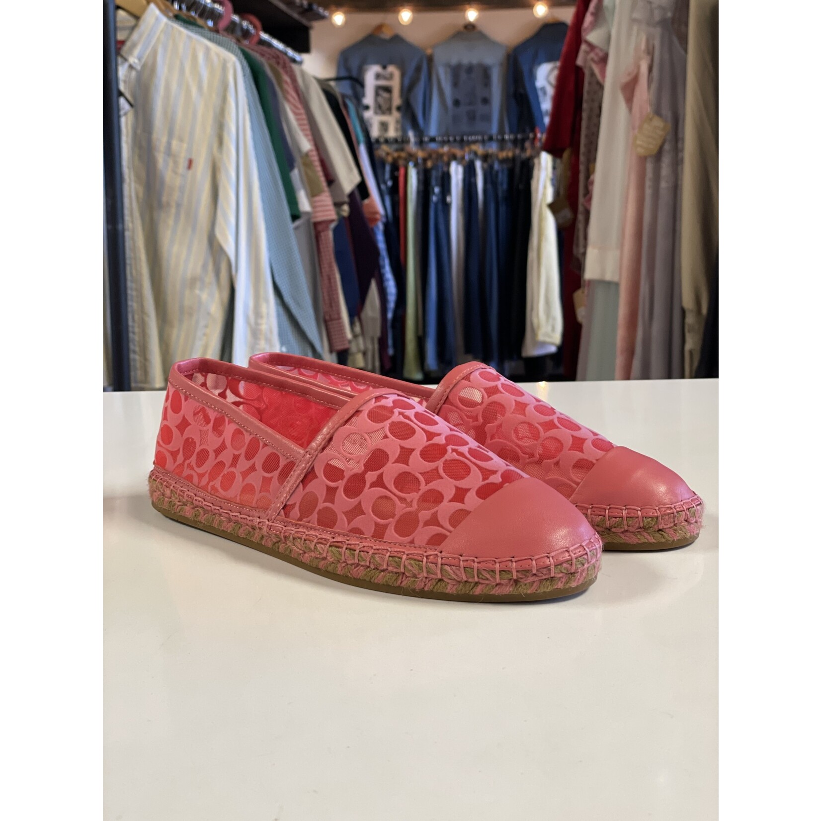 Coach, Pink, Espadrilles, 10, NEW