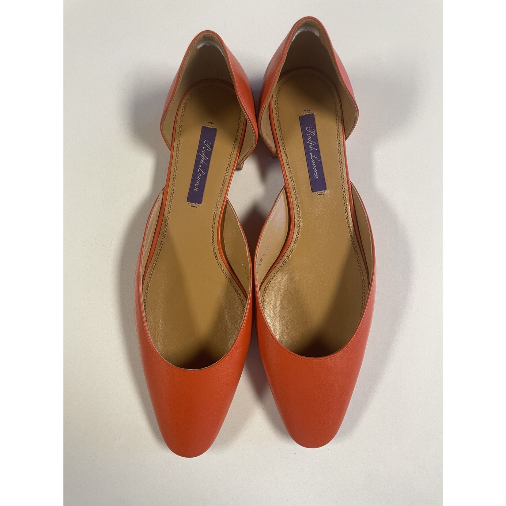 Ralph Lauren, Orange, Flats, 8, PURPLE LABEL, MSRP $498