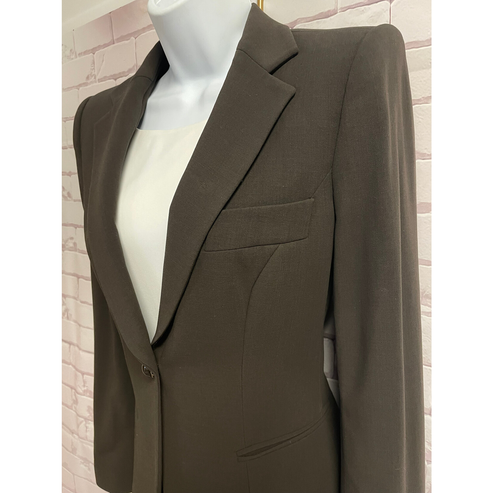 Giorgio Armani, Brown, Super 150's, Suit, 8, MSRP $4890