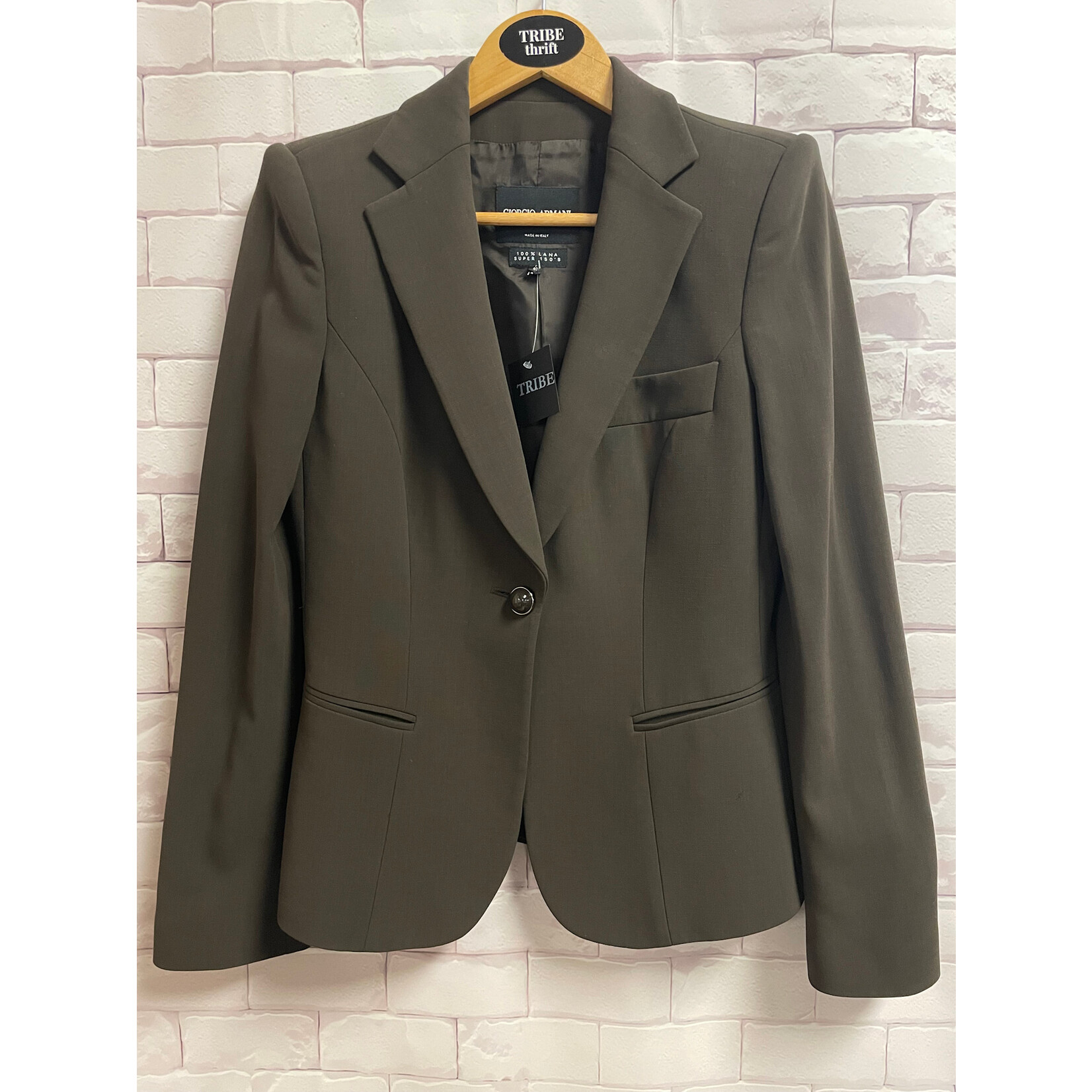 Giorgio Armani, Brown, Super 150's, Suit, 8, MSRP $4890