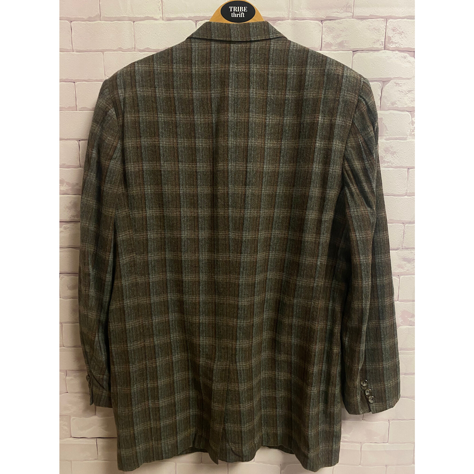 Hyde Park Clothes, Vintage, Brown, Blue, Plaid, Men's, Jacket