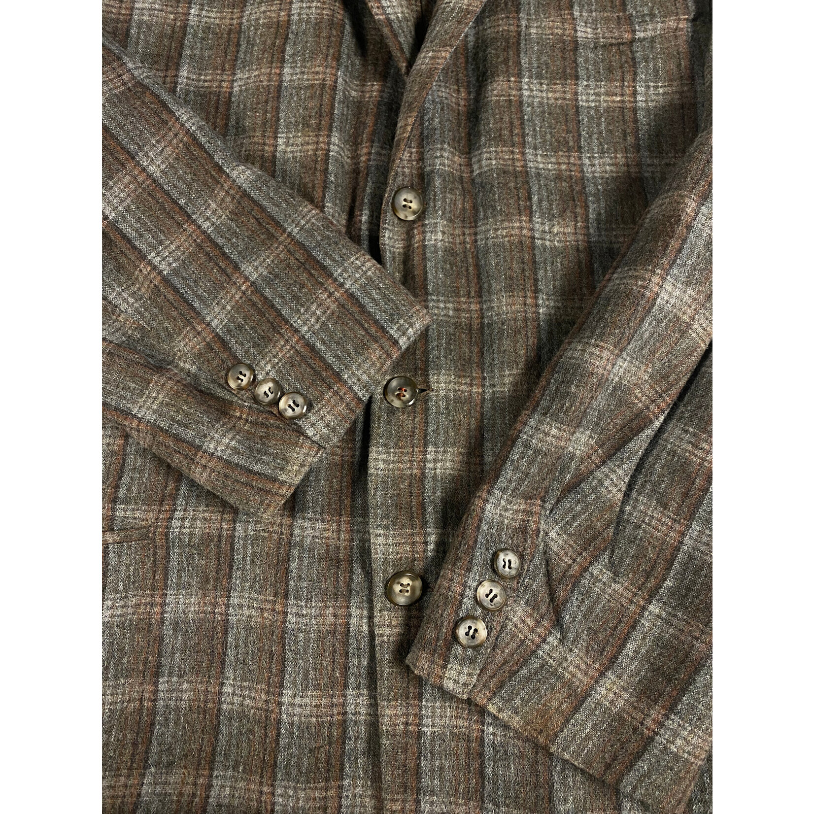 Hyde Park Clothes, Vintage, Brown, Blue, Plaid, Men's, Jacket