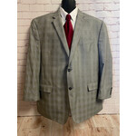 Sean John, Black, White, Prince of Whales Plaid, Blazer, Men's, 50L