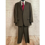 Carlo Lusso, Brown, Pinstripe, Suit, 50L, W42x30L