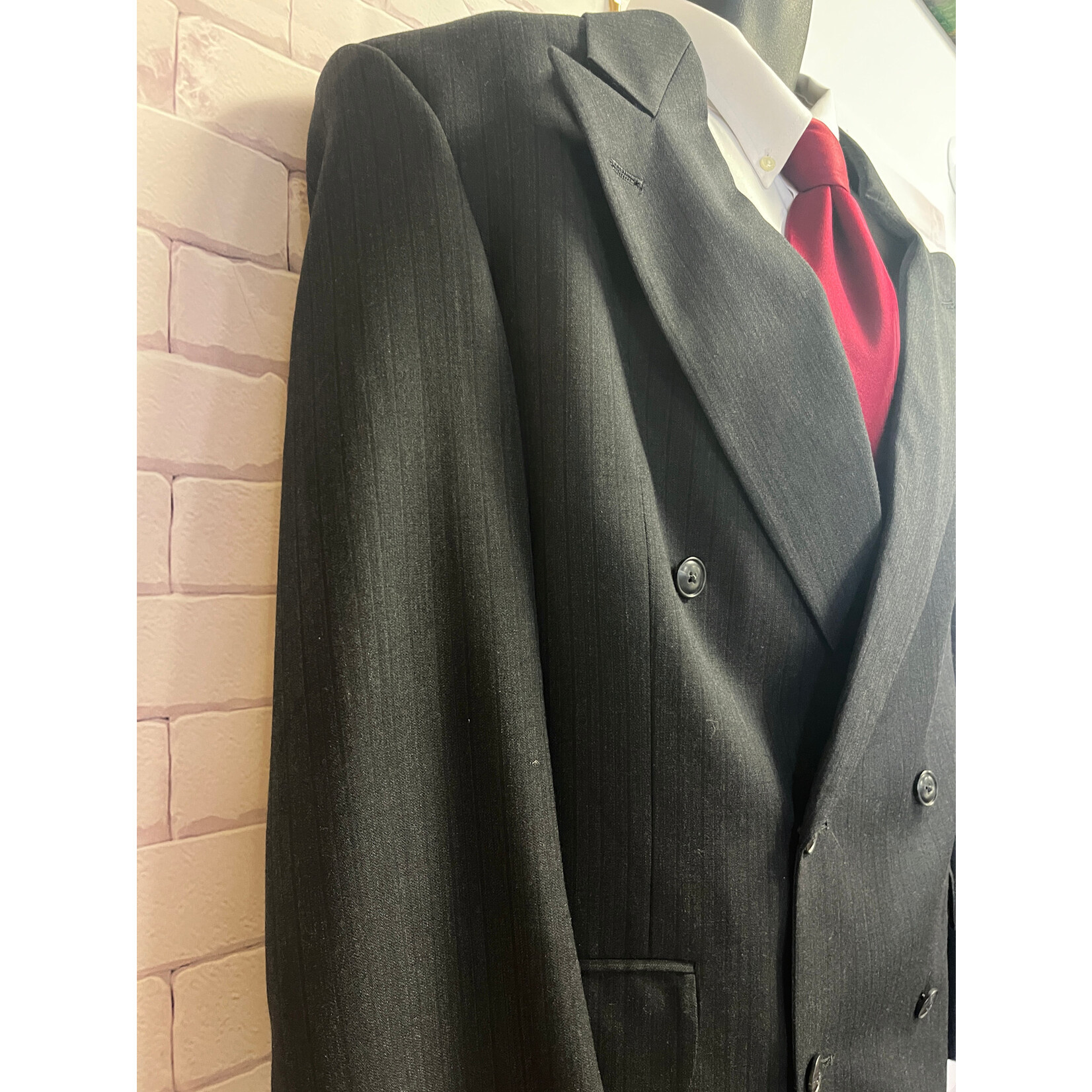 Hart Schaffner & Marx, Grey, Men's, Suit, 44L, 34/31