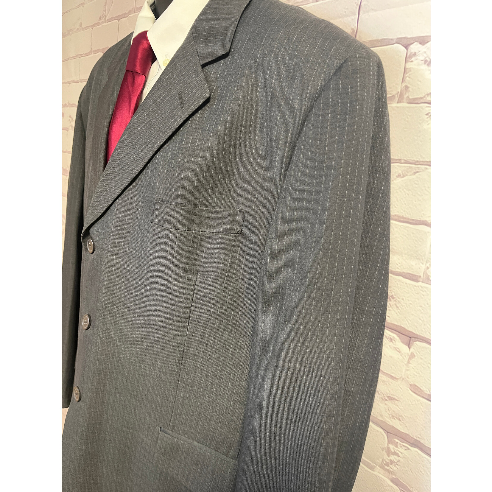 Cooper & Nelson, Gray, Men's, Suit, 50L, W40xL29