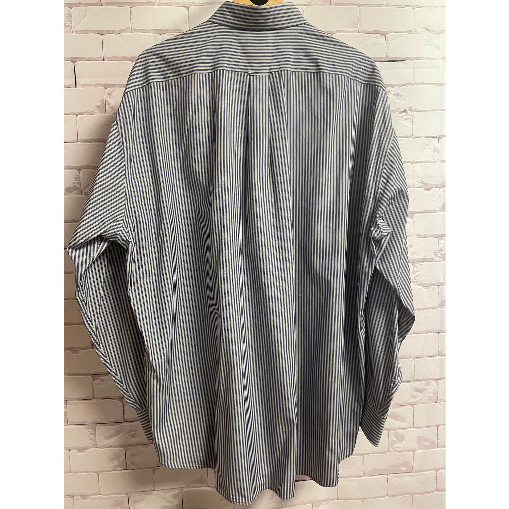 Faconnable, Blue, Grey, Striped, LS, BU, Mens, XLarge,