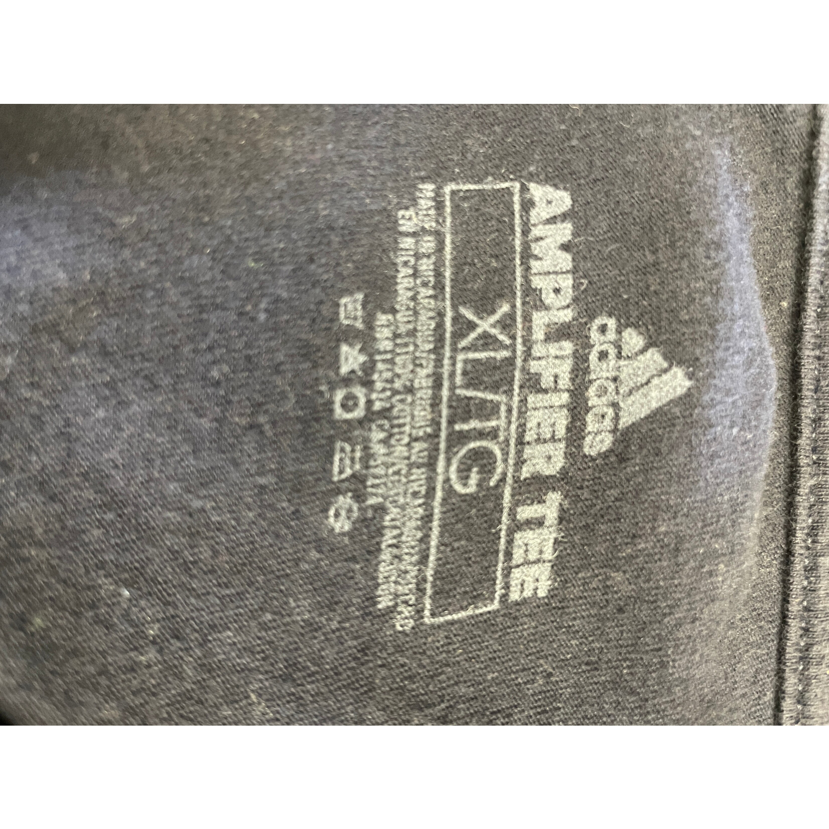 Adidas, Black, White, Tee, Men's, XLarge