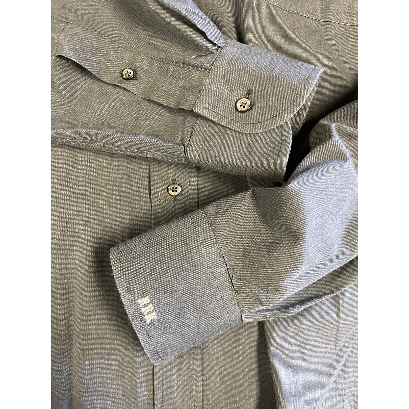 Tom James, Dark Grey, Long Sleeve, Button Up, Men's, XL