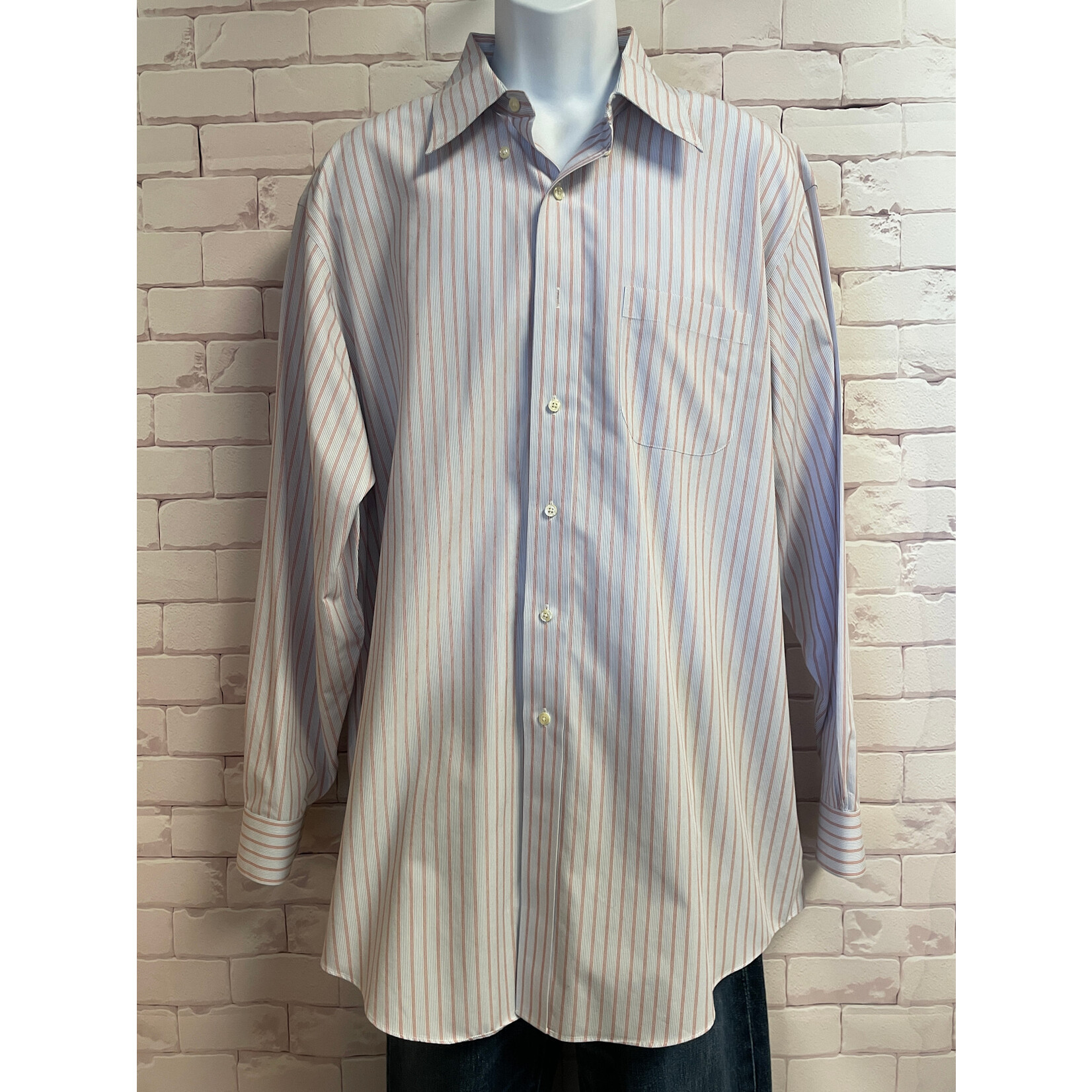 Brooks Brothers, Blue, LS, BU, 2XL