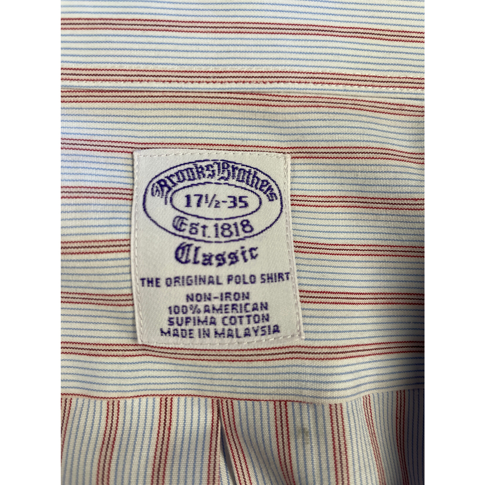 Brooks Brothers, Blue, LS, BU, 2XL
