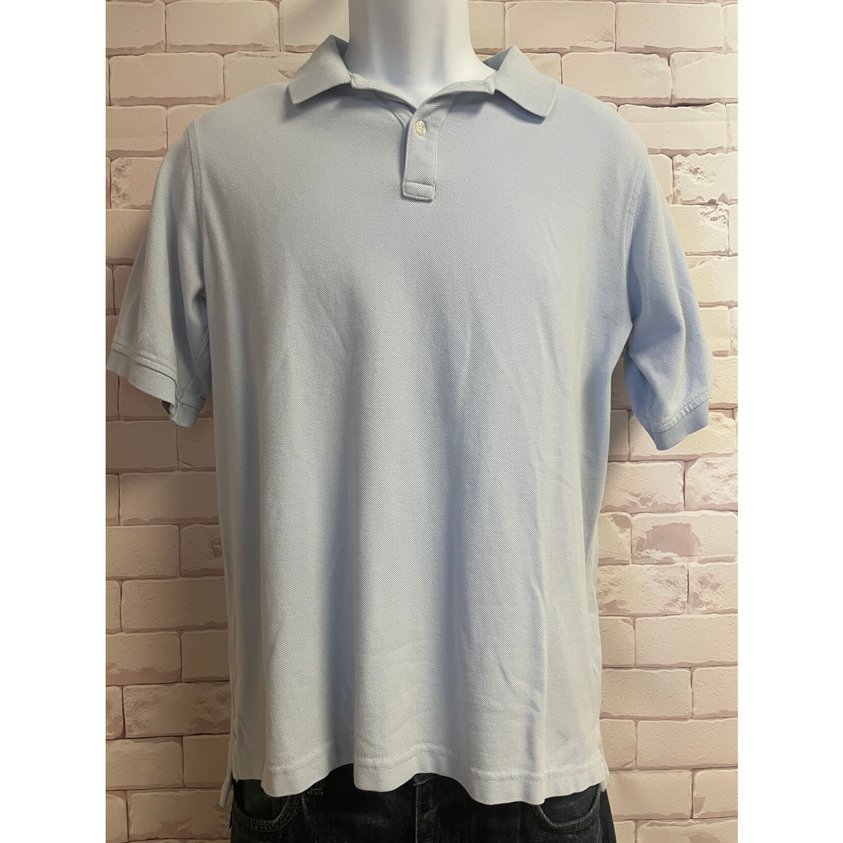 Lands End, Light Blue, Polo, XL