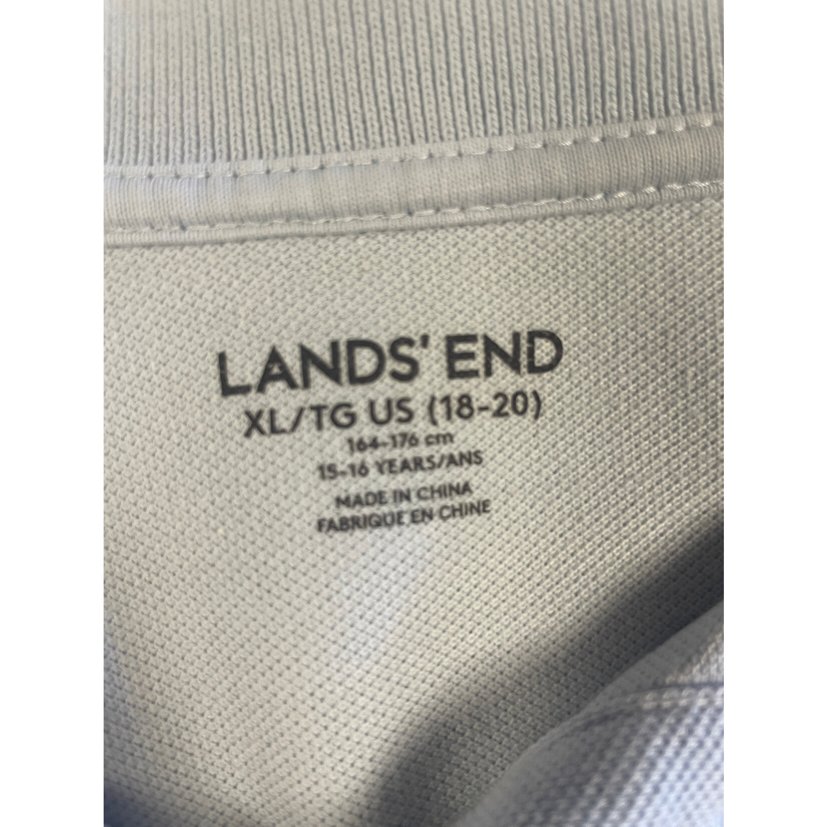 Lands End, Light Blue, Polo, XL