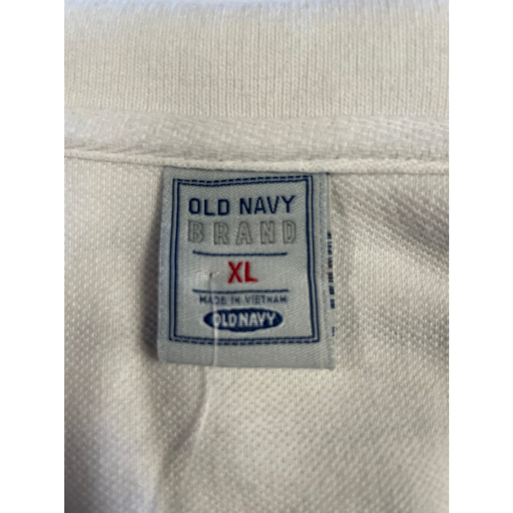 Old Navy, White, Blue, Polo, Men's, XL
