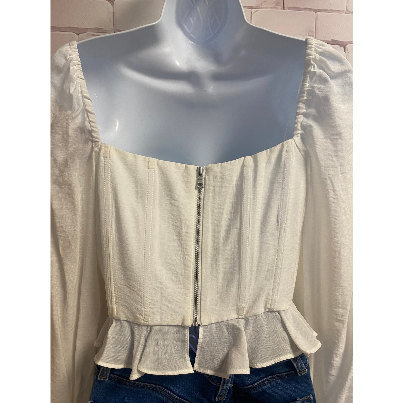 Bardot, White, Long Sleeve, Top, S/4