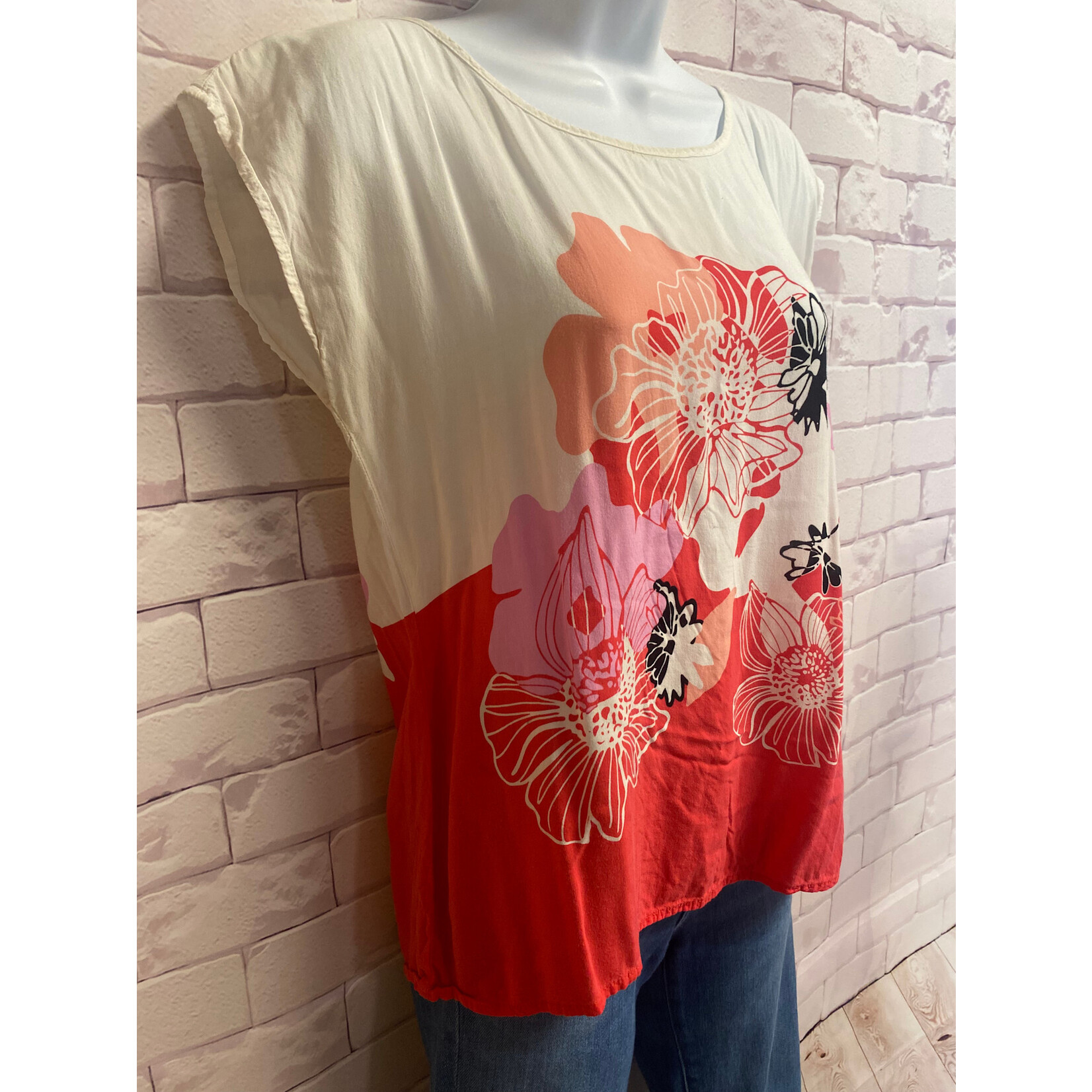 New York & Co., Cream, Pink, Orange, SL, Small