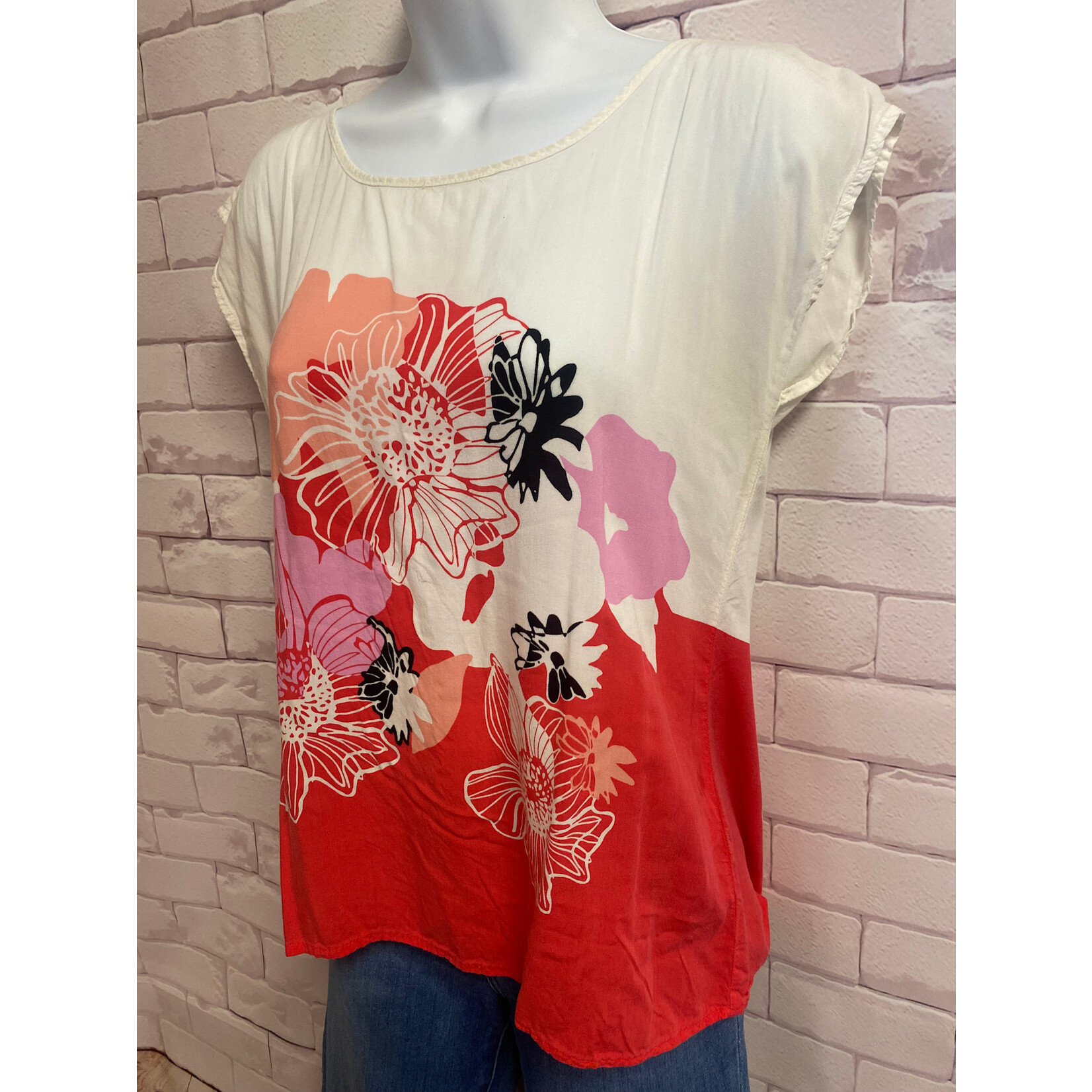 New York & Co., Cream, Pink, Orange, SL, Small