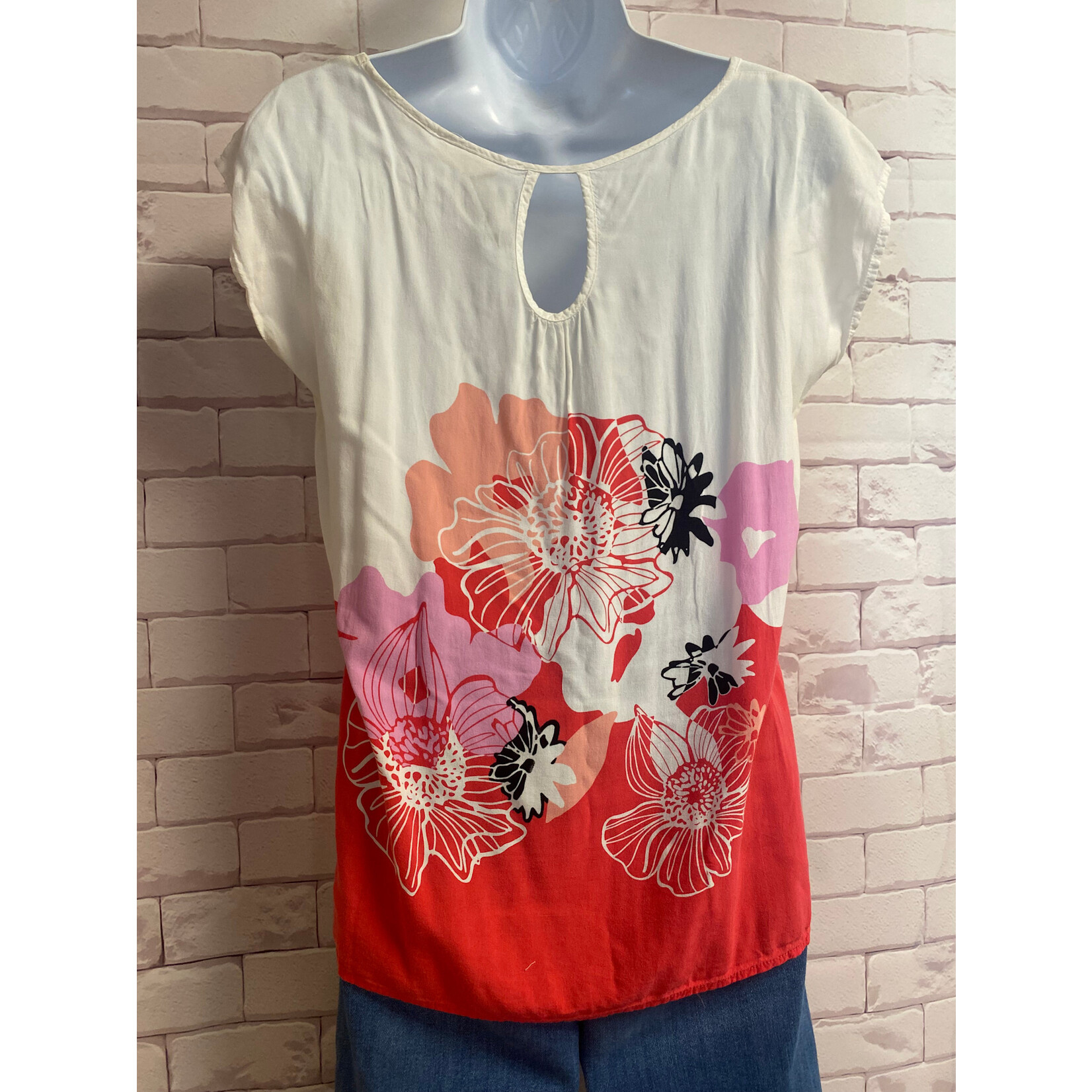 New York & Co., Cream, Pink, Orange, SL, Small