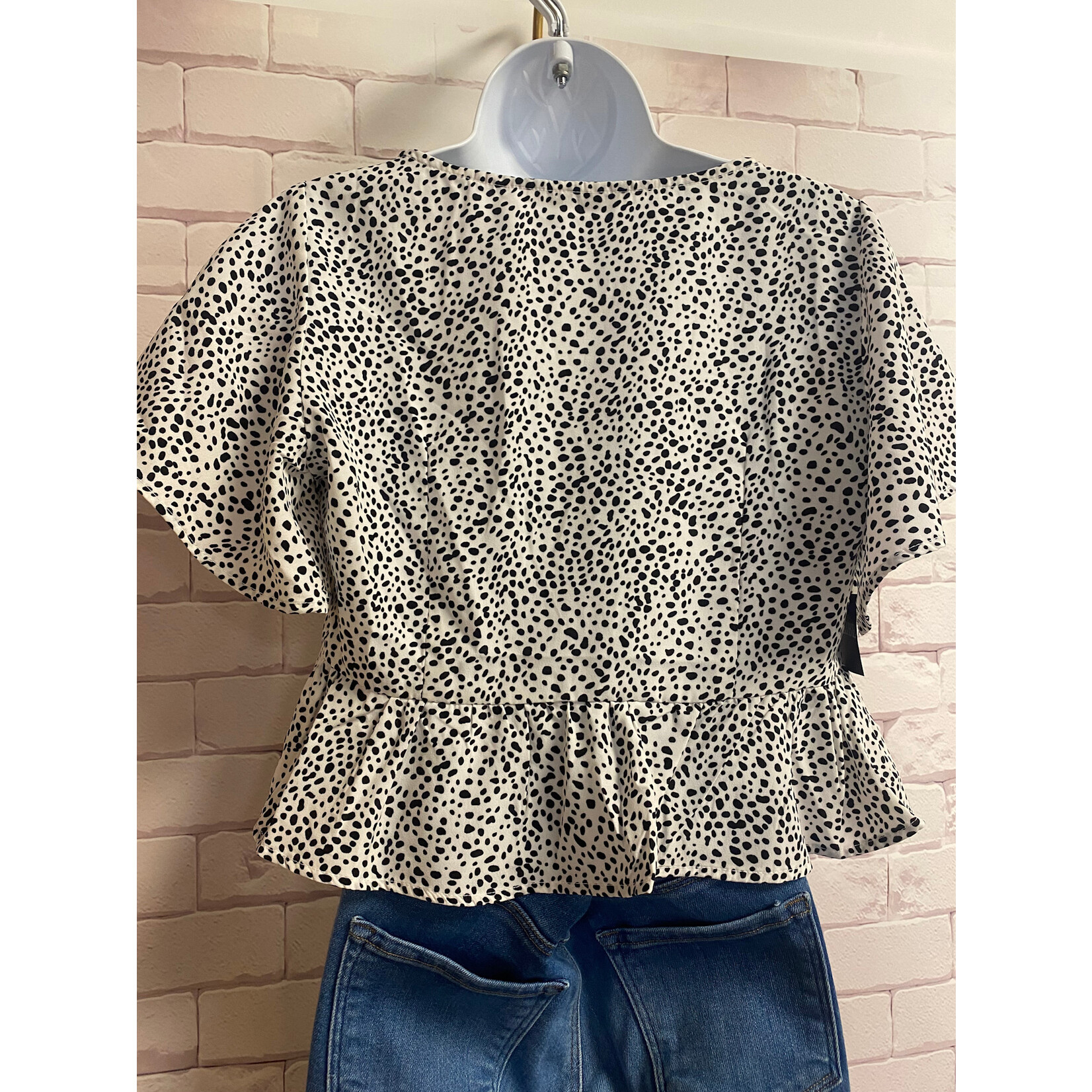 Shein, White, Black, SS, Small
