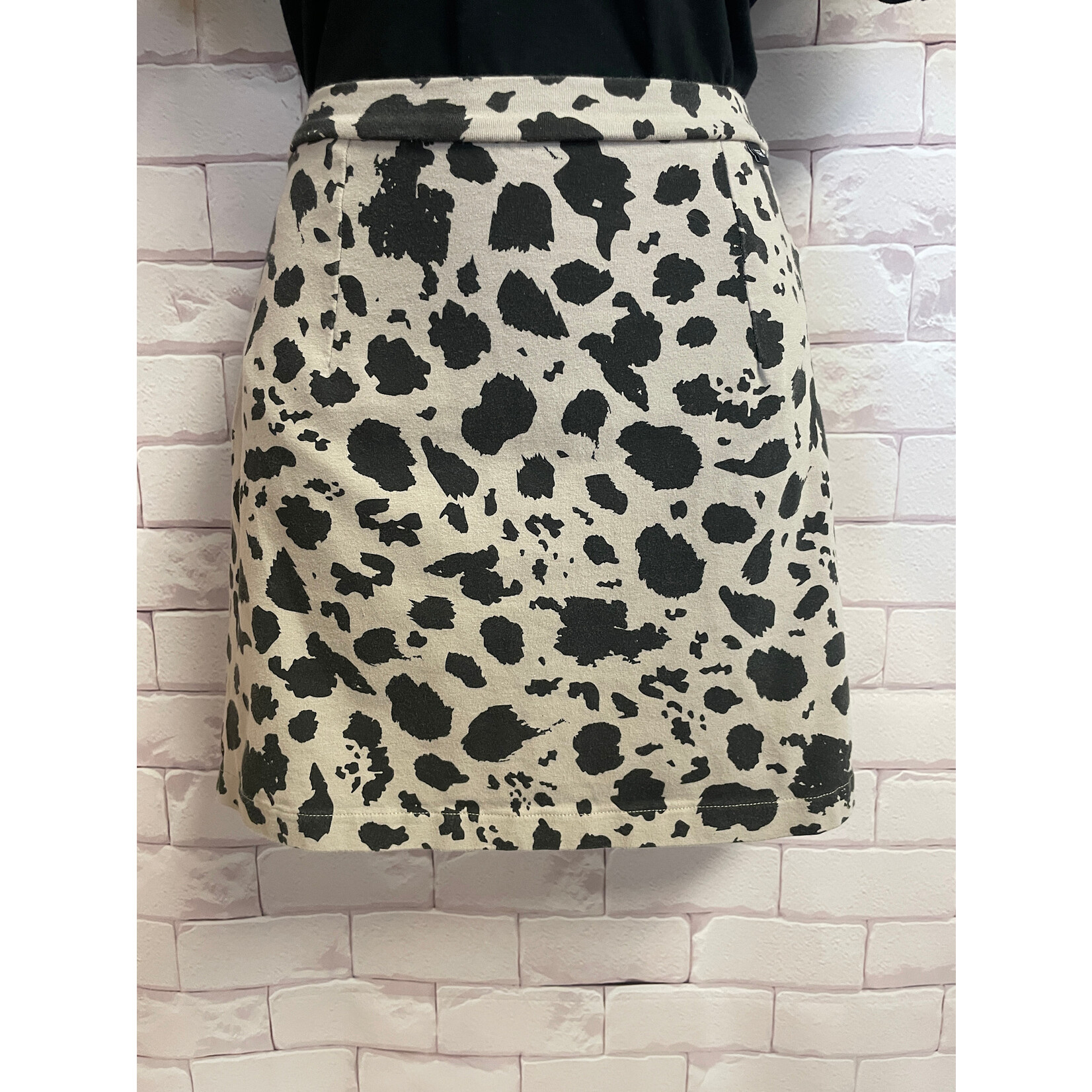 Vans, Beige, Animal Print, Skirt, Small