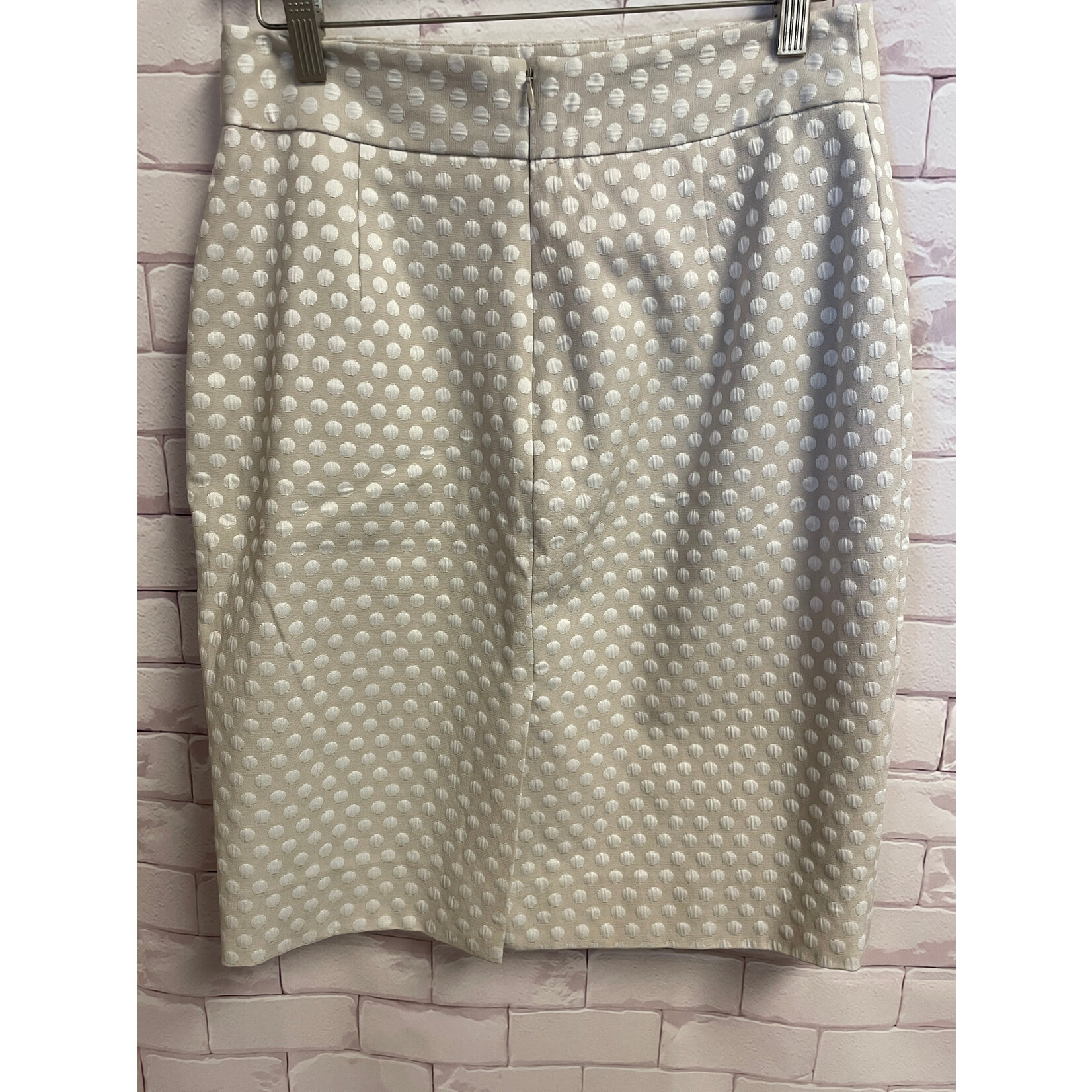 Calvin Klein, Beige, Cream, Polka Dot, Skirt, 6, NWT