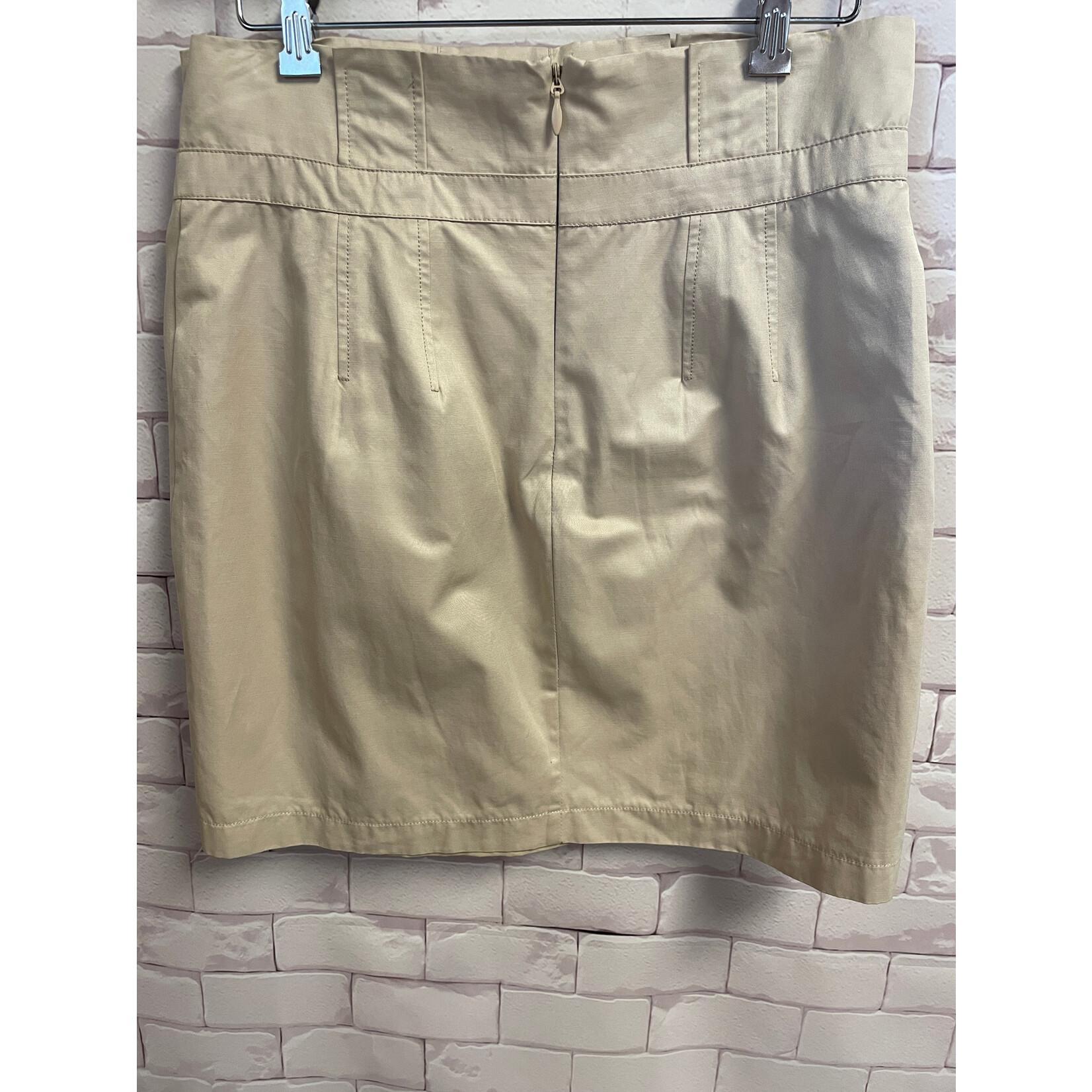 7th Avenue 7th Avenue, Khaki, Paper Bag Waist, Skirt, 12