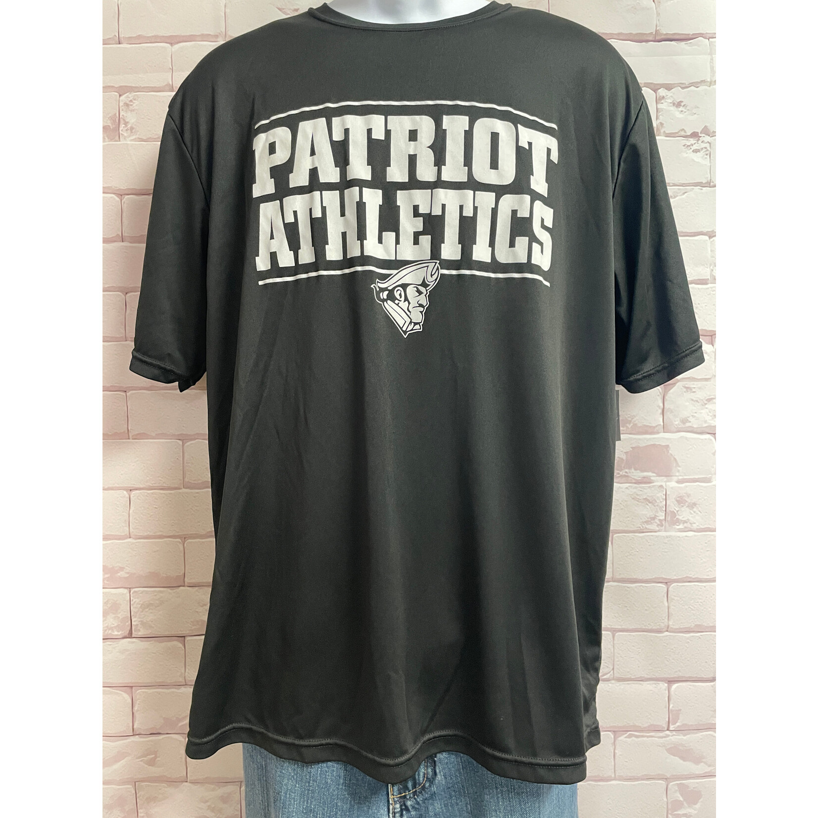 Patriot Athletics, Black, White, Tee, Men's, Large