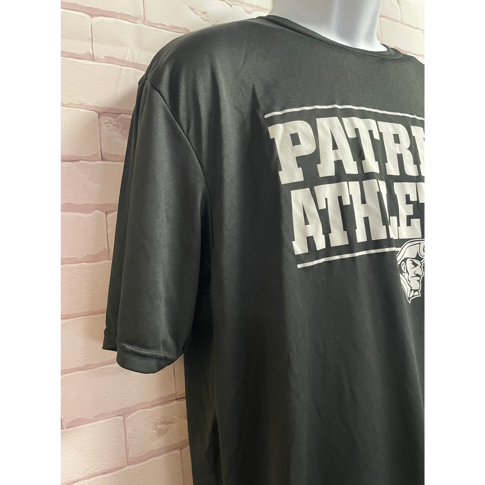 Patriot Athletics, Black, White, Tee, Men's, Large
