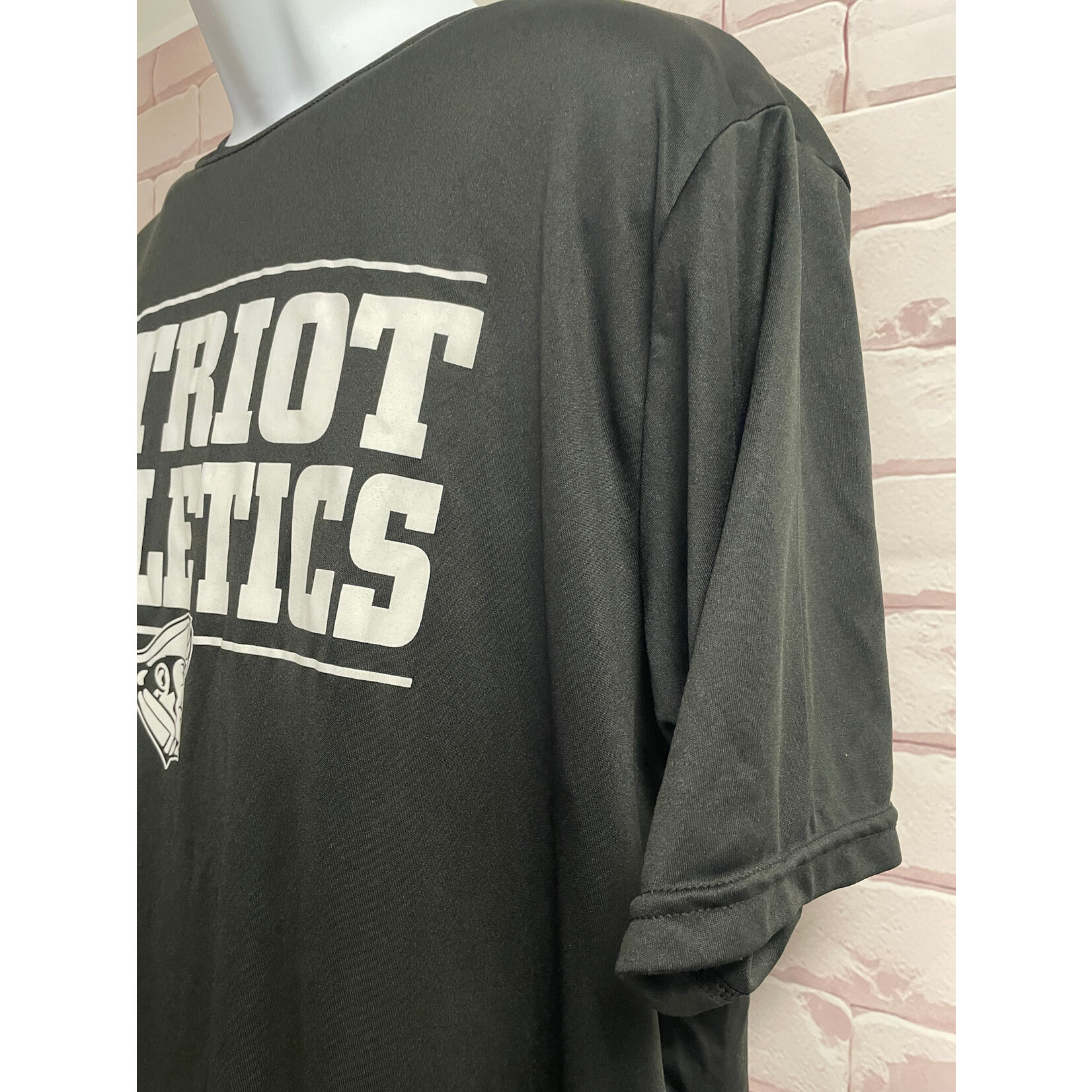 Patriot Athletics, Black, White, Tee, Men's, Large