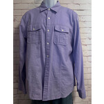 Michael Kors, Purple, Linen, Cotton, Long Sleeve, Button-Up, Men's, L