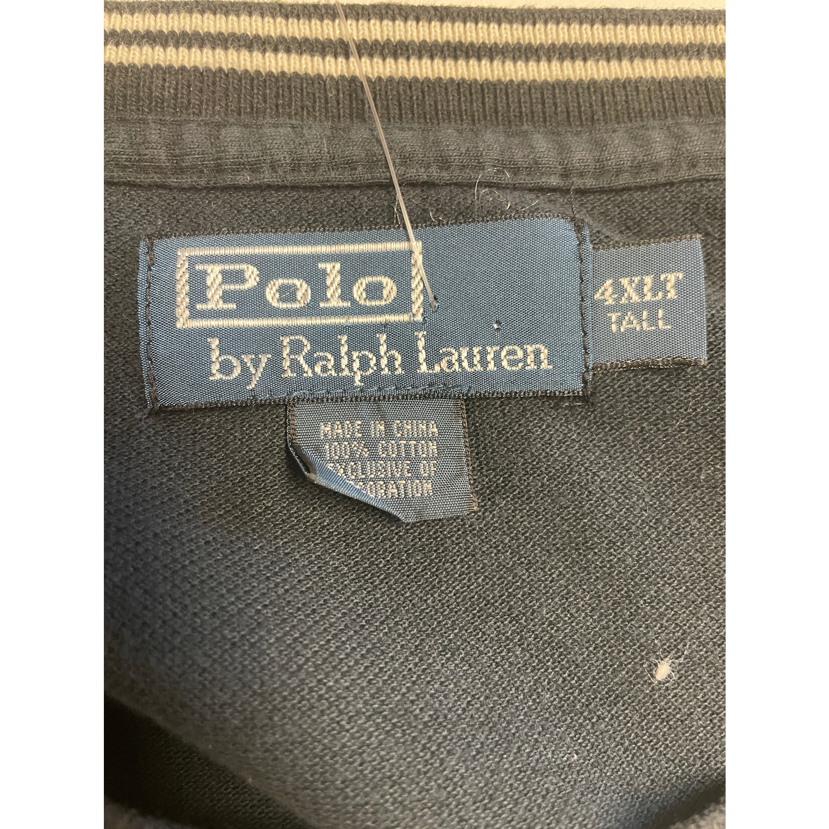 Polo, Navy, White, SS, Tall, Mens, 4XL