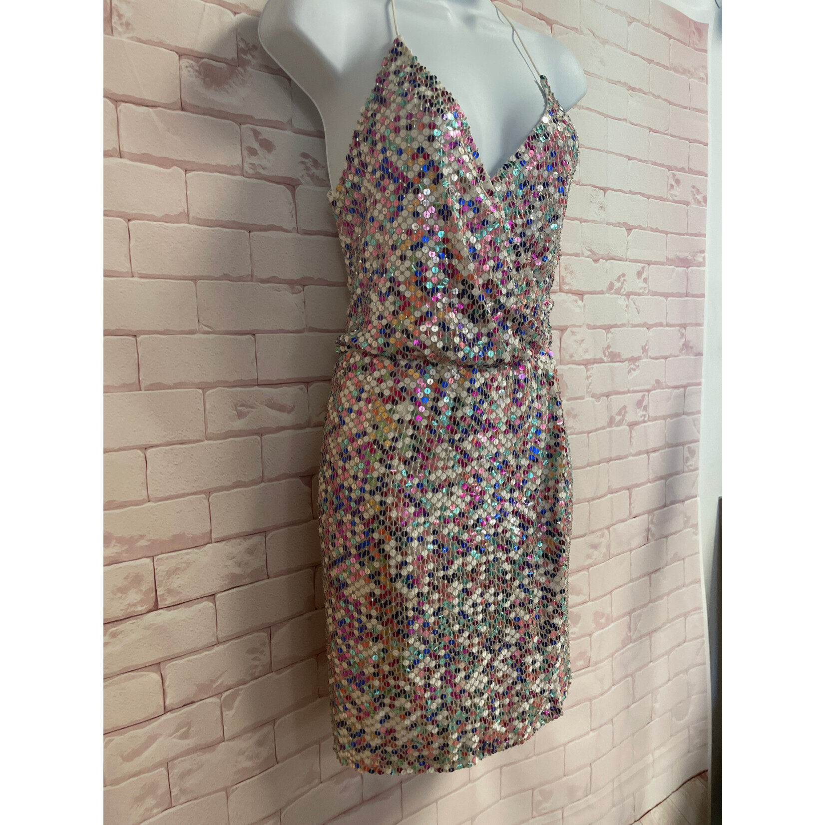Parker, White, Multicolor, Sequin, Dress, NWT, 2